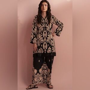 Black and Cream Patterned Pakistani Co-Ord Set!